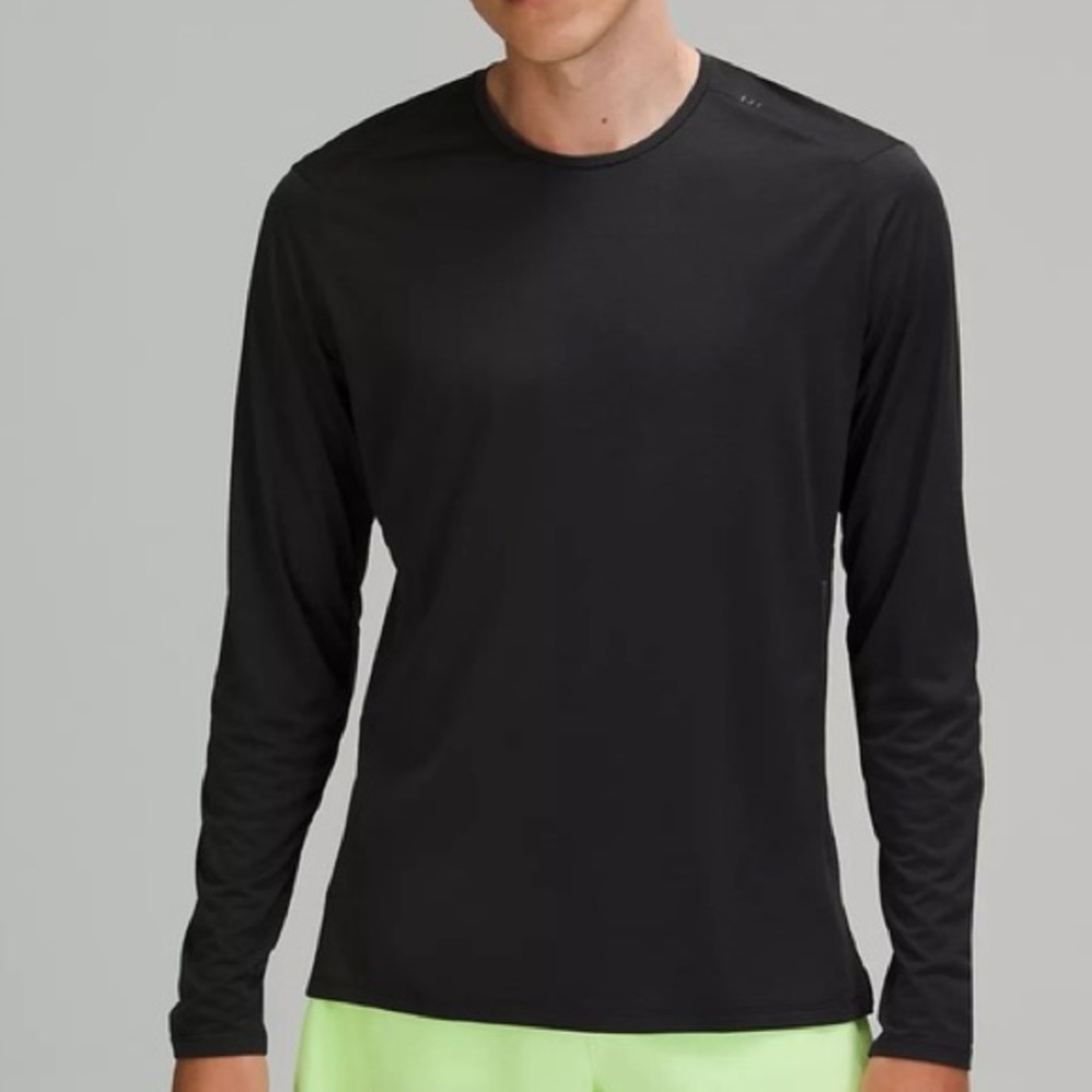 Lululemon Men's Black Fast and Free Long Sleeve Shirt reflective 3M